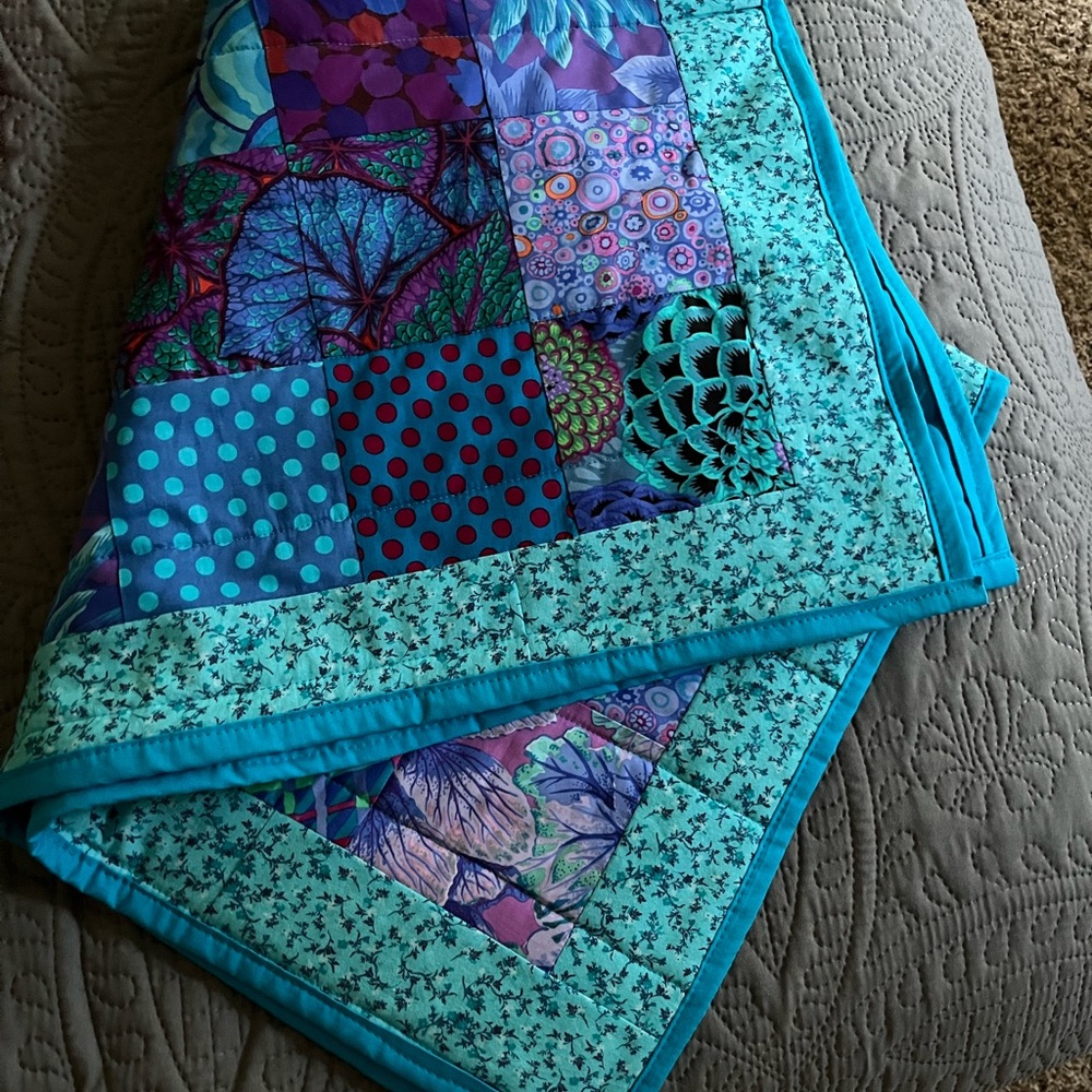 Hand Crafted Vibrant Quilt